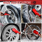 LemonRoad 2 Pack Car Wash Brushes Wheel Cleaner and Tire Brush for Car Detailing Bristle Fender Cleaning Supplies 10.3 inch Short Handle for Rim Carpet Truck SUV Moto RV Motorcycle