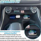 Center Console Organizer Compatible with 2023-2025 2026 Toyota Grand Highlander Interior Accessories, Charging Zone Silicone Mat, Console Organizer Tray with Sunglasses