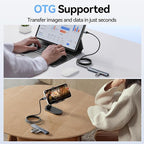 ICZI USB C Hub, 10Gbps 4 in 1 USB 3.2 Adapter with 2 USB-C & A 3.2 4FT Cable, 4 Ports Splitter Extender for MacBook Pro/Air, iPad Pro, iPhone 15/15 Pro Max, Surface, PC, Laptops
