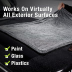 ExoForma Mega Car Drying Towel - Holds Up to 9 lbs, No Streaks, Scratches, or Water Spots | 1200 GSM Microfiber Double Twist Pile & Edgeless Design, 1 Quick & Effortless Dry - 24” x 36”