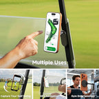 Upgraded Magnetic Golf Cart Phone Holder, Two-Fold 360° Rotating, Compatible for MagSafe iPhone or Samsung Android Devices, Golf Cart Accessory Fits EZGO Club Car Yamaha Gifts