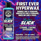 Chemical Guys WAC22916 HydroSlick SiO2 Ceramic Coating HyperWaxwith Chemical Guys MIC_506_03 Professional Grade Premium Microfiber Towels, Gold 16" x 16", Pack of 3
