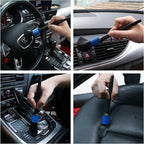HMPLL 10pcs Detailing Brush Set, Multi-Purpose Car Detailing Brushes for Cleaning Car Interior, Exterior, Engine, Leather, Including 5 car Cleaning Brush, 3 Wire Brush, 2 Air Vent Brush,Blue