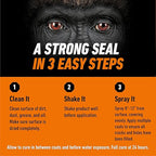 Gorilla Waterproof Patch & Seal Rubberized Sealant Spray, Crystal Clear, 14 Ounce (Pack of 2) - Seals Out Water, Air, and Moisture