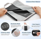 8 Set Compression Packing Cubes for Travel Essentials,Compressible Expandable Packing Cubes for Suitcase,OlarHike Luggage Organizer Bags for Travel,Handy Helper for Organizing Clothes(Black)