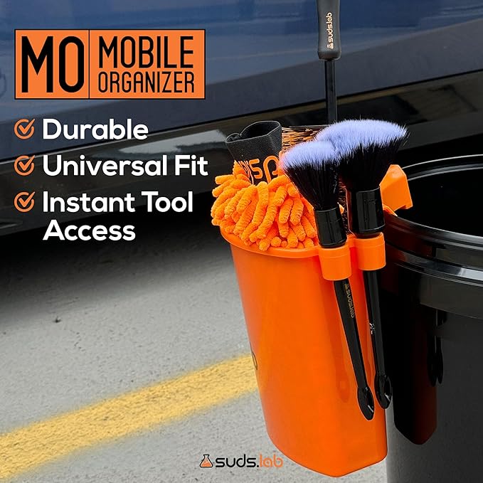 Suds Lab Car Wash Organizer - Detailer Cleaning Caddy and Multipurpose Hanging Organizer Attachment for Home, Garden, Camping, Fishing Tools, Universal Fit