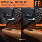 Suds Lab Elite-Bristle Boar’s Hair Car Detailing Brush – Deep Cleaning Car Detail Brush with Stand – Metal-Free, High Absorbency Detailing Tool for Scratch-Free Interior & Exterior