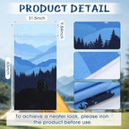 Hahafelt 2 Pack Car Seat Towel Covers Athletic Running Towel Performance Microfiber Post Workout Sweat Washable Cover Non Slip for Seat Outdoor Sport (Great Smoky Mountains)