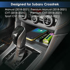 CarQiWireless Wireless Charger for Subaru Crosstrek Accessories 2018-2023, for Impreza Accessories 2017-2023,Wireless Charging Pad Center Console Organizer for Crosstrek 2023 2022 2021 2020 2019
