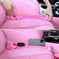 Givifive Car Seat Gap Filler Set of 2, 3IN1 Seat Side Gap Filler Plug with Storage Slot & Hook Function, Soft Foam Universal Fit Car SUV Truck Fill Gap Between Seats Console Organizer (Narrow Pink)