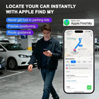 15W Fast Wireless Car Charger with Air Tracker Tag GPS Bulid in(iOS Only)-Air Vent Phone Mount, Works with Apple Find My, Hidden＆Undetectable (Wireless Car Charger with Tracker)