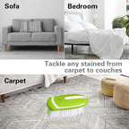 Carpet Cleaning Brush & Upholstery Brush Set, Hard Bristle Carpet Scrub Brush, Rug Brush, Couch Cleaner Brush, Fabric/Leather Detail Brush for Car, Home & Outdoor Furniture (Green)