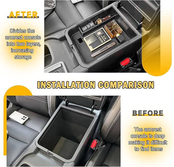 Center Console Organizer Tray Compatible with Nissan Sentra 2020 2021 2022 2023 2024 2025 Accessories, Middle Console Organizer for 2020-2025 Sentra Armrest Storage Box Coin Holder, black trim