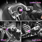 3Pcs Car Detailing Drill Brush Set with Drill Brush Attachment Head, 1P Ultra Soft No Scratch Car Drill Brush for Air Vent Leather Seat, 1P Boars Hair & 1P Detailing Brushes for Interior Exterior,Pink