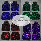 Luxury Starlight LED Car Floor Mats, 4pcs Starry Star Light Floor Mats Washable Fiber Optic Lights APP/Remote Control Music Mode Sound Activated Interior Lights for Cars, SUVs, Trucks