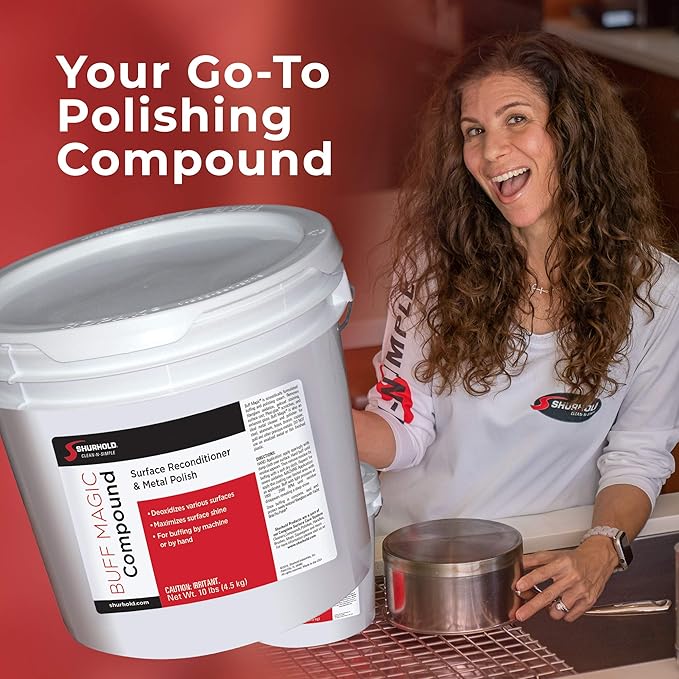 Shurhold Buff Magic Compound - Ultimate Restoration for Oxidation & Rust | Buffing & Polishing Pads for Metal & Gelcoat