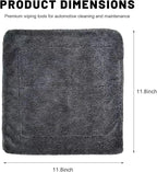 Car Microfiber Towels, 11.8" × 11.8" Ultra Absorbent Drying Towel Twisted-Loop Detailing Cloth, 1200GSM Thick Cleaning Cloth Scratch-Free Quick Dry Towel for Car Truck SUV