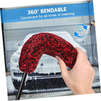 PRETYZOOM 12pcs Car Wheel Cleaning Brushes Set Flexible Bendable Tire Soft Bristles for Safe and Auto Cleaning and Design for Brake Dust Removal