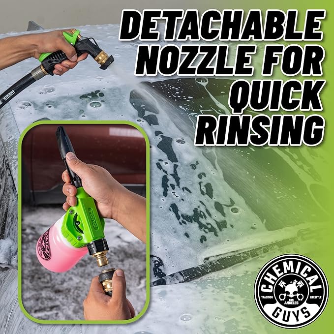 Chemical Guys CWS_402_64FBB Foam Blaster Bundle - Mr. Pink Foaming Car Wash Soap, 64 fl oz (Half Gallon) + ACC_326 Torq Foam Blaster 6 Foam Wash Gun, Works With Garden Hose, (2 Items)