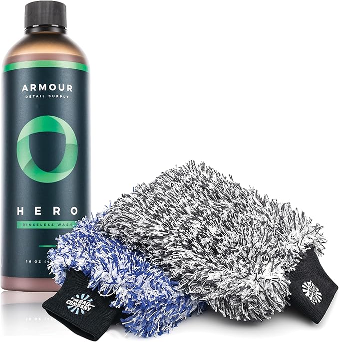 Armour Detail Supply Shampoo+ & The Rag Company ULTRA Wash Mitt Bundle