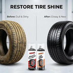 Wheel & Tire Cleaning Kit - 2 Pack 14 oz Bottles,Car Wheel Cleaner Tire Cleaner Spray Brake Dust Remover for Aluminum Chrome Rims Tire Shine Applicator Wet Tire Dressing Tire Wax