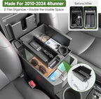 Center Console Organizer with Fast Charger for 2010-2024 Toyota 4Runner Insert Armrest Box Storage Tray W/USB Fast Charging for 10-24 4 Runner Interior Accessories