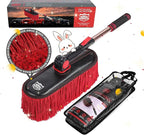 Car Duster Exterior Scratch Free, Microfiber Car Duster Kit, Interior & Exterior Cleaning Tools, Dashboard Detailing Brush, Pollen Removing, Extendable Handle, Gifts for Men Women