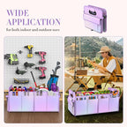 titiyiof Trunk Organizer For Suv&Sedan,Car Organizers&Storage,Waterproof Collapsible & Adjustable Straps,70L Sturdy Car Organization for Car Accessories,Tools,Sundries,2-3Compartment(Colorful Purple)