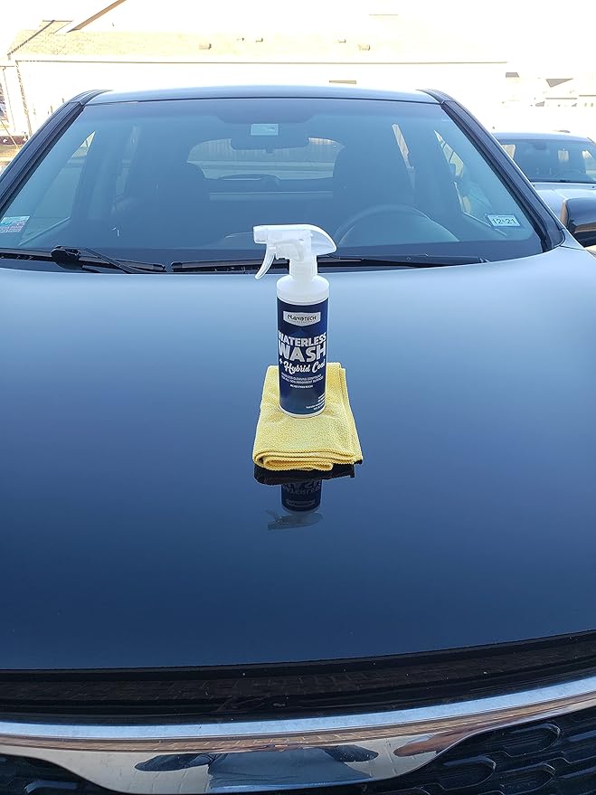 Nanotech Surface Solutions Nanotech Waterless Car Wash & Hybrid Coat- Rinse Less Car Wash Ceramic Spray- No Soap or Water Needed- Glossy Slick Finish- Paint Sealant Detailing (1 Gallon)