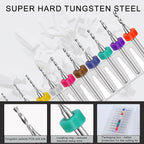 Micro Drill Bit Set, 10pcs Tungsten Drill Bits (1.1-2.0mm) for Jewelry, Models, Crafts, PCB, Hobby & Small Drilling Projects