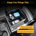LFOTPP Forester Center Console Organizer for 2025 Forester Accessories, Armrest Storage Box+Silicone Cup Holder+Hidden Box+Wireless Charging Protective Pad Non-Slip Mat 4Pcs,NOT for 2025 Wilderness