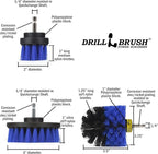 Drillbrush Boat Accessories – Kayak Cleaning Kit – Boat Cleaning Brush Kit – Marine Scrub Brush Attachment for Drill – Rotary Brushes for Boats – Motorized Hull Power Scrubber Set - Hull Cleaner Set