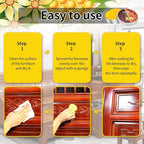 PIPIHUA Beeswax Polish and Conditioner for Wood Furniture - Waterproof & Restorer Wood Wax, Multipurpose Beeswax Furniture Polish and Cleaner for All Types and Colours, Lemon(2×100g with 3 Sponges)