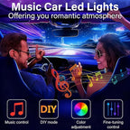 Car Led Lights Interior, Interior Car Lights with with Cigarette Lighter Adapter, 12V LED Strip Light with Smart APP Remote Control, Sync Music, Color Change Cars Light for Inside, Cars Accessories