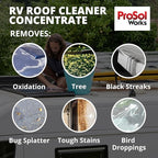 Bug Splat N' All RV Roof Cleaner 32 fl oz - RV Roof Cleaning Spray for Oxidation, Tree Sap, Bird Droppings, Black Streaks, Tough Stains & More - RV Wash for a Spotless Shine - Safe on All Surfaces