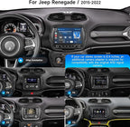 Dasaita 8GB+256GB Car Stereo for Jeep Renegade 2015-2022, Wireless CarPlay & Android Auto, Android 13 GPS Navigation, Plug & Play Off-Road Head Unit, Voice/Knobs Control, 9 Inch QLED Screen