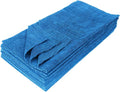 Eurow Ultrasonic Cut 300 GSM Microfiber Cleaning Towels, Streak-Free, Lint-Free, Ultra Absorbent, Scratch-Safe, for Auto Detailing, Home, Kitchen & Multipurpose Use, 16x16, 12-Pack, Blue