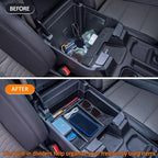TOPINSTALL 22-26 Full Size Tray 2-Lay Space Compatible with 2022-2026 Refreshed Silverado/Sierra 1500 and 2024-2026 Chevy Silverado/GMC Sierra 2500HD 3500HD Use with OEM Organizer (Bucket Seats ONLY)