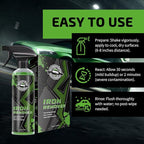 Iron Remover Car Detailing – Iron Decon Spray, Pulls Out Brake Dust, Rust & Fallout -Effective on Wheels & Paint,pH Neutral Formula - 16 fl. oz.