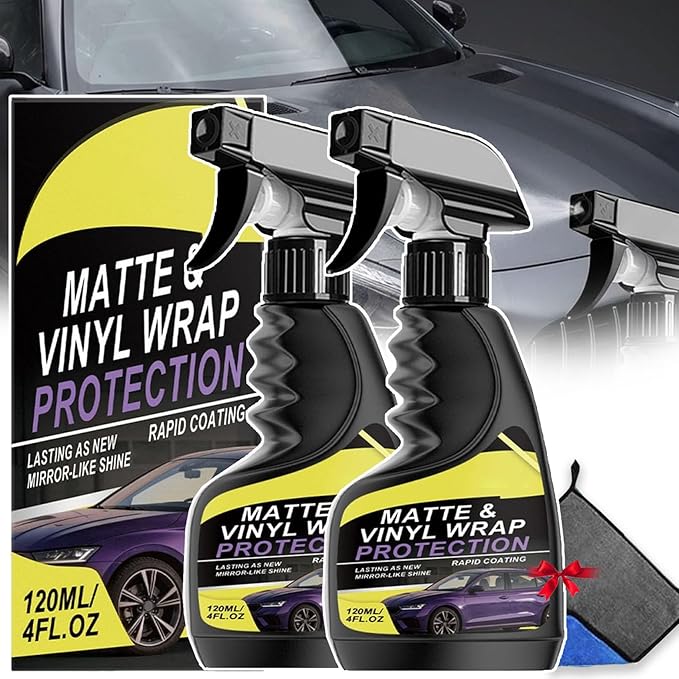 Matte Vinyl Wrap Protection Spray - Matte & Vinyl Wrap Protection Spray,Matte Finish Detailer for Cars, Cleaning and Maintenance, Coating Care