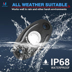 MICTUNING 4 Pods Pure White Rock Lights Kit - IP68 Waterproof, with Wiring Harness - Ultimate Underglow for Car, Truck, ATV, UTV, SUV, Off-Road, Golf Cart & Boat