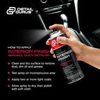 Detail Gurus Automotive Matte Interior Quick Detailer – Aerosol Spray for Smooth Matte Finishes – Streak-Free, Non-Greasy Cleaner with Light New Car Scent – Dash, Trim & Panels – 12oz Can