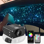 ATOKEE 16W Starlight Headliner Kit 300pcs 0.03in 9.8ft, Twinkle + Sound Activated Compact Size Fiber Optic Star Roof Lights for Car with APP/RF Remote