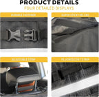 SugarFox Backseat Hanging Trunk Organizer for SUVs, Cars, Trucks & MPVs | Multi-Pocket Storage with Anti-Slip Straps | Space-Saving Auto Accessory | Gift for Drivers | Black, 37.8" x 18.1" - K230