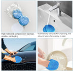 AutoCare Microfiber Wax Applicator, Ultra-Soft Pads with Finger Pocket for Cars, Foam Sponge (Blue, 5" Diameter, Pack of 10)