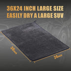 2-Pack Microfiber Car Drying Towel – Extra Large 24” x 36”, Streak-Free, Scratch-Free, and Ultra-Absorbent for Effortless Car Detailing