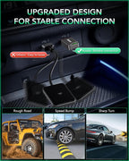 Aceele 2-in-1 Wireless CarPlay & Android Auto Adapter, 2025 Upgrade Apple CarPlay Dongle Converts Wired to Wireless, Mini Size with USB to USB-C Adapter, Auto-Reconnect‌, Stable Control & No Delay