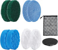 Electric Spin Scrubber Replacement Brush Heads Set, 8 Pieces, Multiple Brushes for Bathroom,Kitchen,Glass, Leather, Car Cleaning