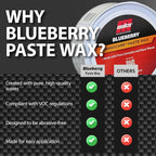 Malco Nano Care Blueberry Paste Wax - Creates High Gloss Finish and Long-Lasting Shine/Premium Paste Wax for Use on Fiberglass, Gel Coat and Painted Vehicle Finishes / 14 Oz. (126614)