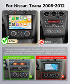Android Car Radio for Nissan Altima 2008-2012 with Wireless CarPlay Android Auto, Orderich 6G+128G 9” Touchscreen Car Stereo Mirror Link GPS Navigation WiFi Bluetooth FM RDS EQ SWC Backup Camera